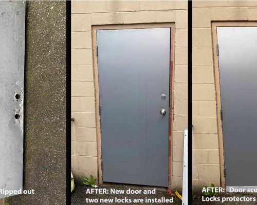 Before and After New Door is installed